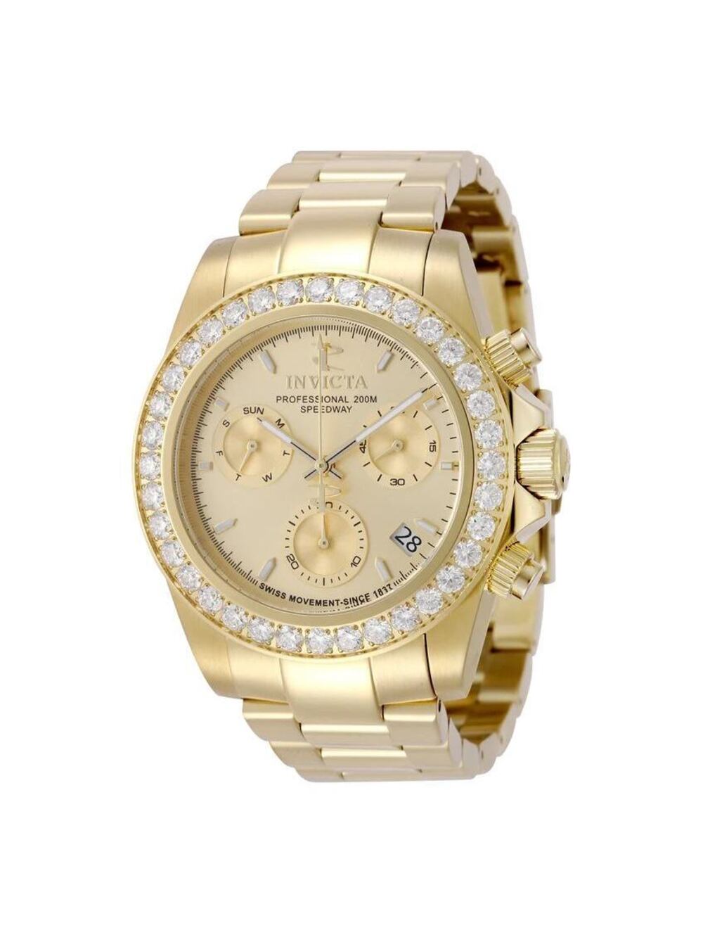 Invicta Elite Prestige 4.0 CT Certified LG Diamond Swiss - 42mm, Gold (51101)